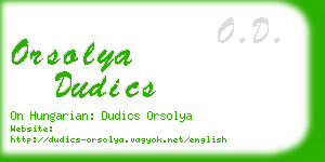 orsolya dudics business card